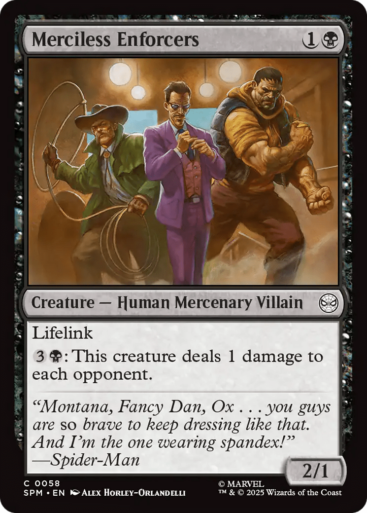 Merciless Enforcers [Marvel's Spider-Man] MTG Single Magic: The Gathering  | Multizone: Comics And Games