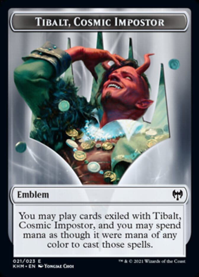 Tibalt, Cosmic Impostor Emblem [Kaldheim Tokens] MTG Single Magic: The Gathering  | Multizone: Comics And Games