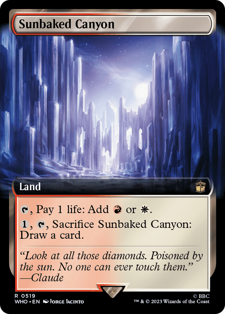 Sunbaked Canyon (Extended Art) [Doctor Who] MTG Single Magic: The Gathering  | Multizone: Comics And Games