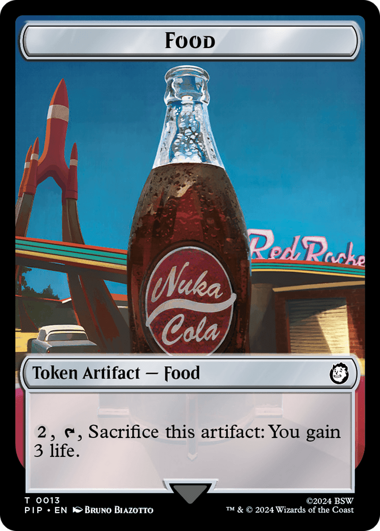 Food (0013) // Human Soldier Double-Sided Token [Fallout Tokens] MTG Single Magic: The Gathering  | Multizone: Comics And Games
