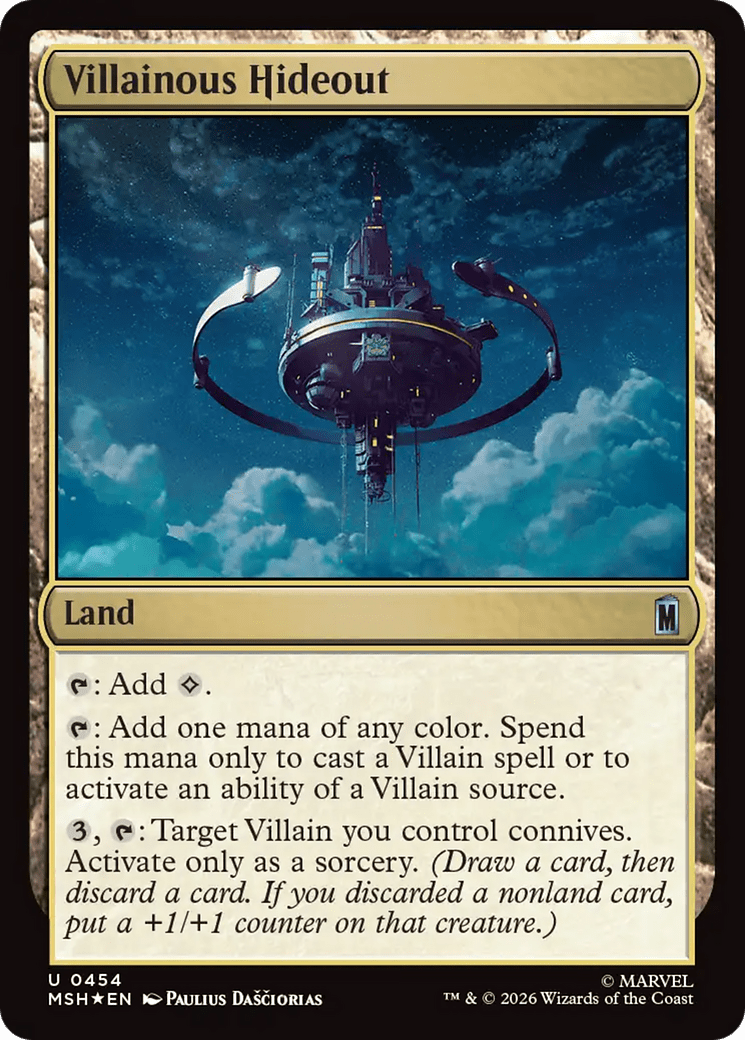 Villainous Hideout (Surge Foil) [Marvel Super Heroes] MTG Single Magic: The Gathering  | Multizone: Comics And Games