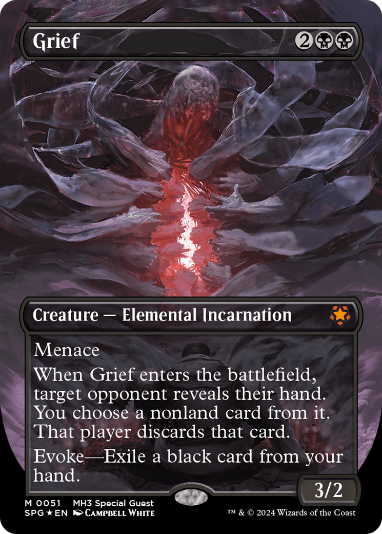 Grief (Borderless) (Textured Foil) [Modern Horizons 3 Special Guests] MTG Single Magic: The Gathering  | Multizone: Comics And Games