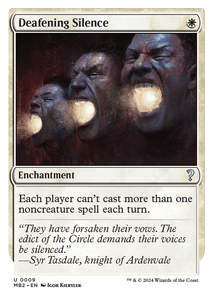 Deafening Silence (White Border) [Mystery Booster 2] MTG Single Magic: The Gathering  | Multizone: Comics And Games