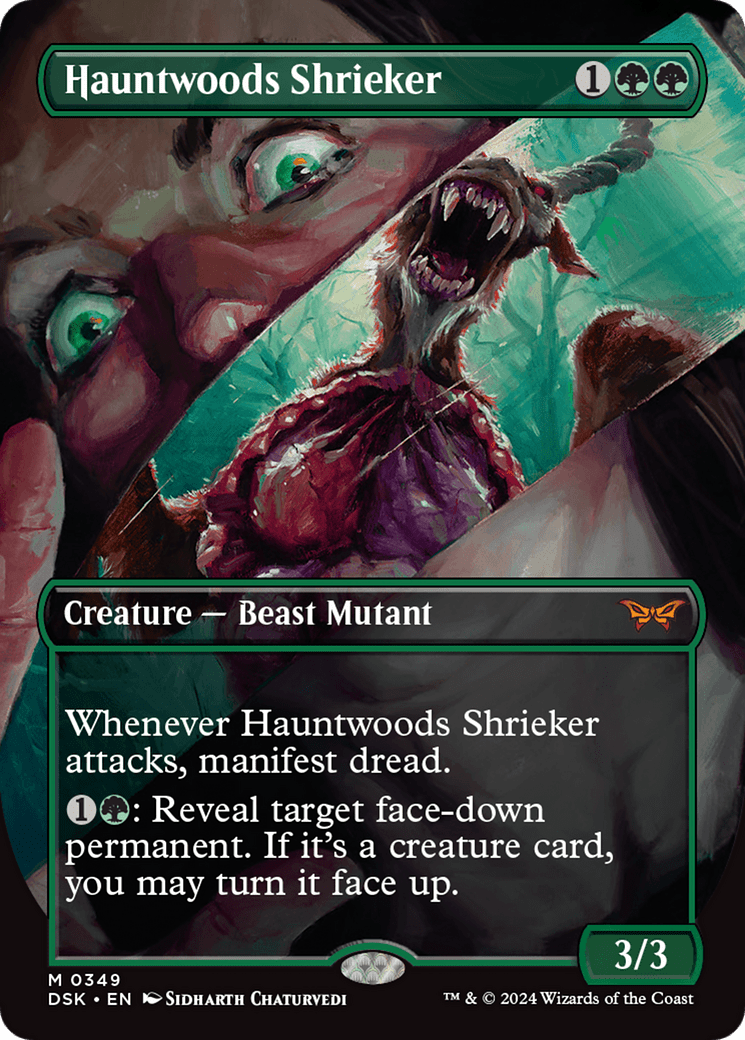 Hauntwoods Shrieker (Borderless) [Duskmourn: House of Horror] MTG Single Magic: The Gathering  | Multizone: Comics And Games