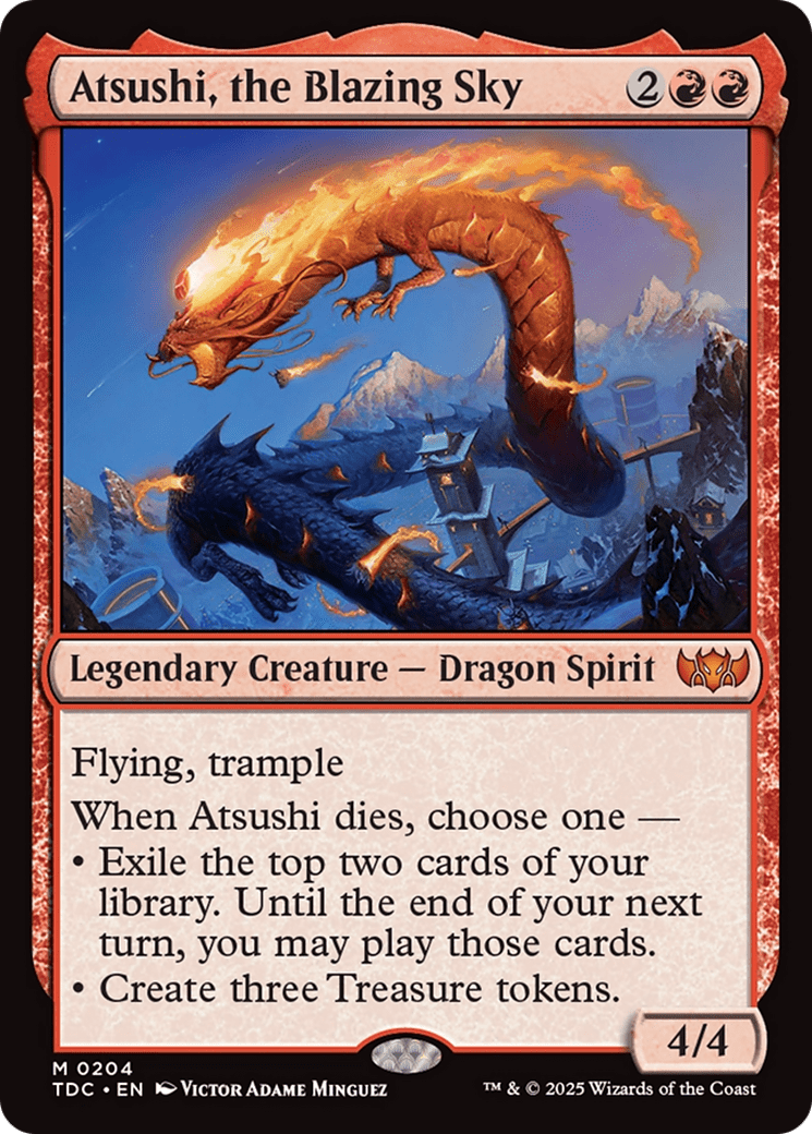 Atsushi, the Blazing Sky [Tarkir: Dragonstorm Commander] MTG Single Magic: The Gathering  | Multizone: Comics And Games