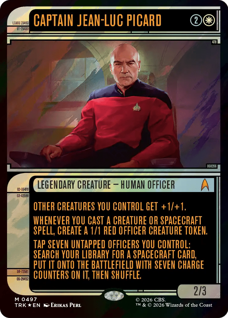 Captain Jean-Luc Picard (Showcase) (Surge Foil) [Star Trek] MTG Single Magic: The Gathering  | Multizone: Comics And Games