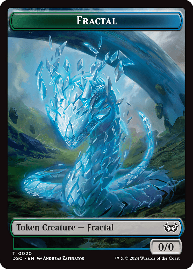 Wurm (0018) // Fractal Double-Sided Token [Duskmourn: House of Horror Commander Tokens] MTG Single Magic: The Gathering  | Multizone: Comics And Games