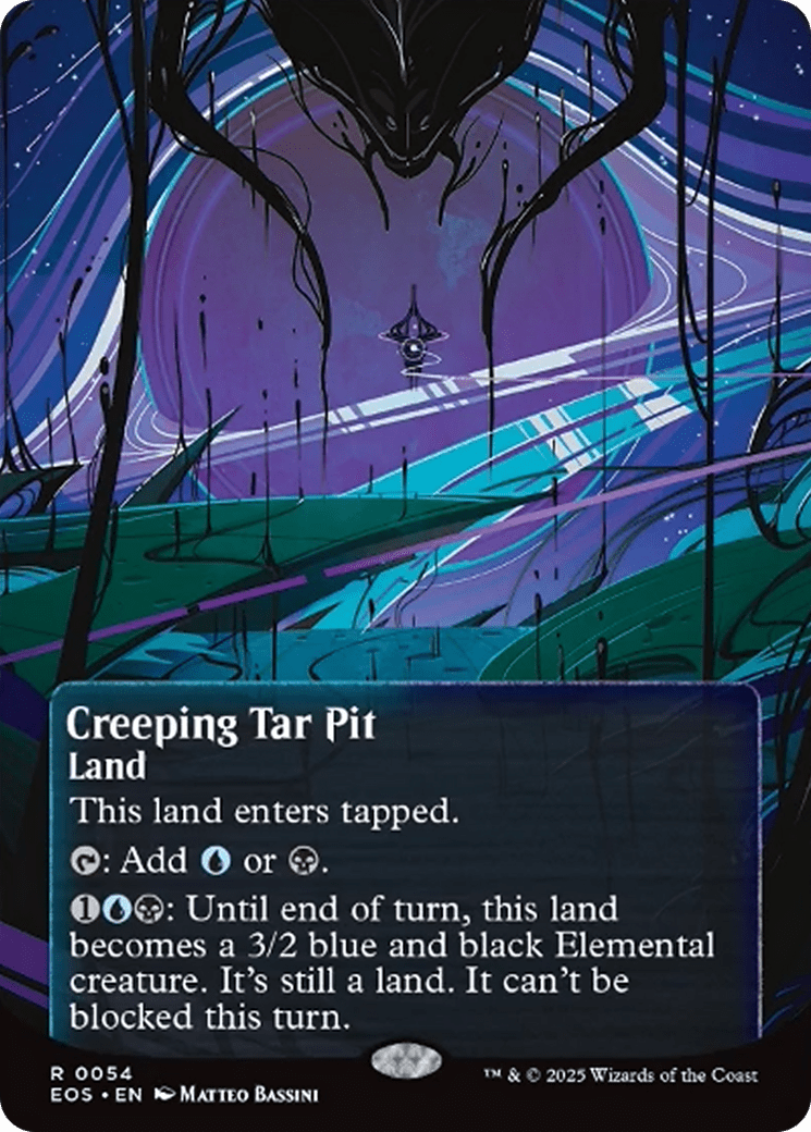 Creeping Tar Pit (0054) (Borderless) [Edge of Eternities: Stellar Sights] MTG Single Magic: The Gathering  | Multizone: Comics And Games