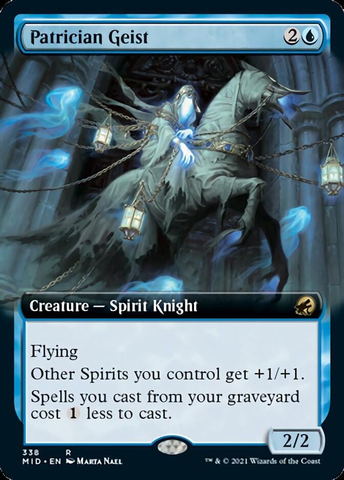 Patrician Geist (Extended Art) [Innistrad: Midnight Hunt] MTG Single Magic: The Gathering  | Multizone: Comics And Games