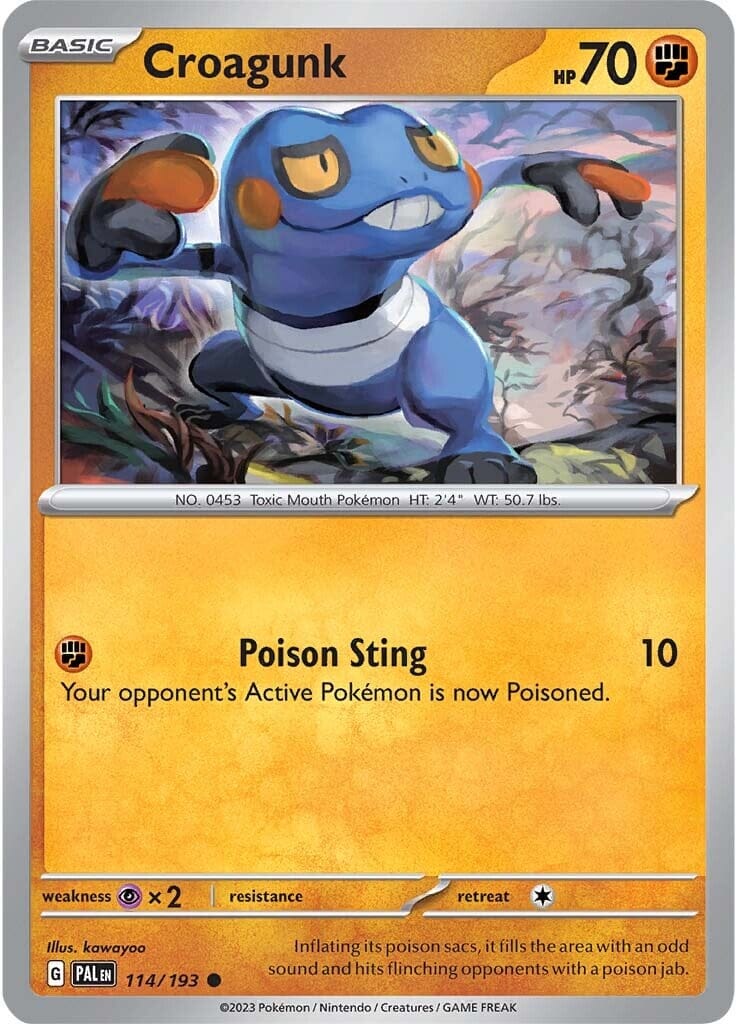 Croagunk (114/193) [Scarlet & Violet: Paldea Evolved] Pokemon Single Pokémon  | Multizone: Comics And Games