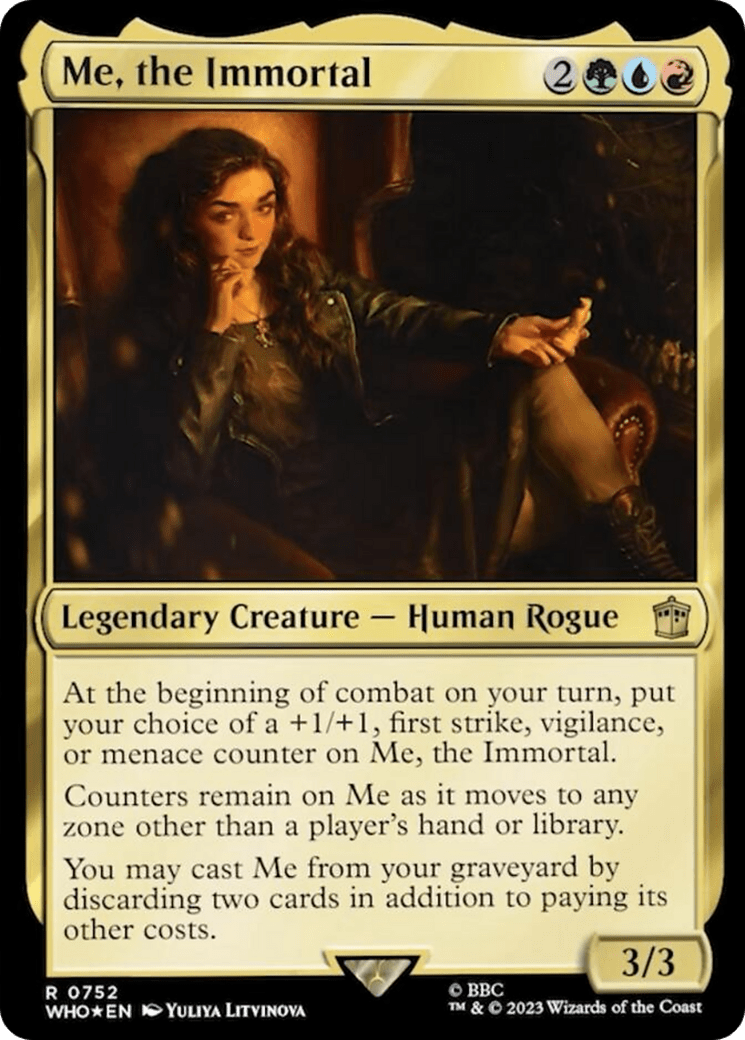Me, the Immortal (Surge Foil) [Doctor Who] MTG Single Magic: The Gathering  | Multizone: Comics And Games