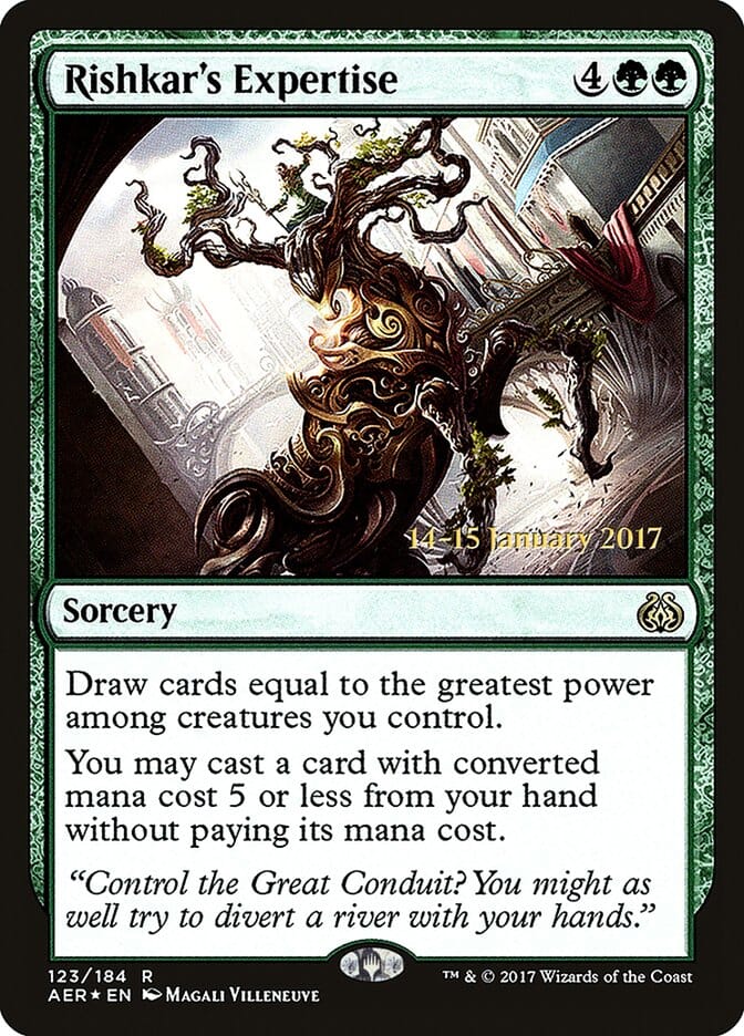 Rishkar's Expertise [Aether Revolt Prerelease Promos] MTG Single Magic: The Gathering  | Multizone: Comics And Games