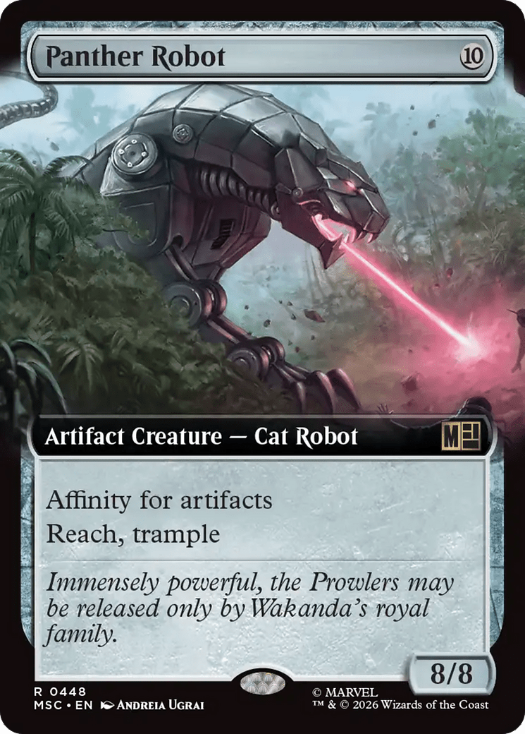 Panther Robot (Extended Art) [Marvel Super Heroes Commander] MTG Single Magic: The Gathering  | Multizone: Comics And Games