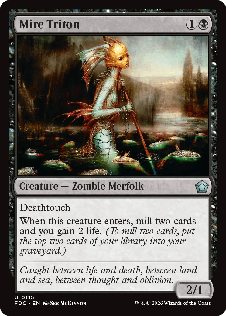 Mire Triton [Foundations Commander] MTG Single Magic: The Gathering  | Multizone: Comics And Games