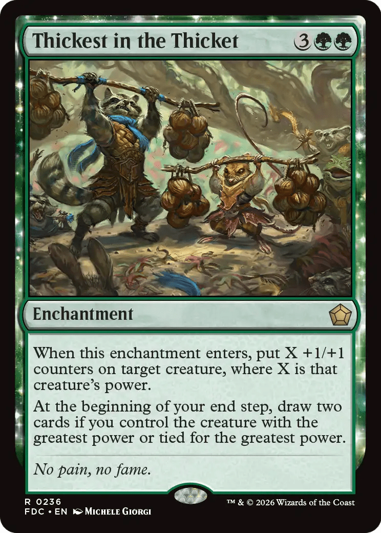 Thickest in the Thicket [Foundations Commander] MTG Single Magic: The Gathering  | Multizone: Comics And Games