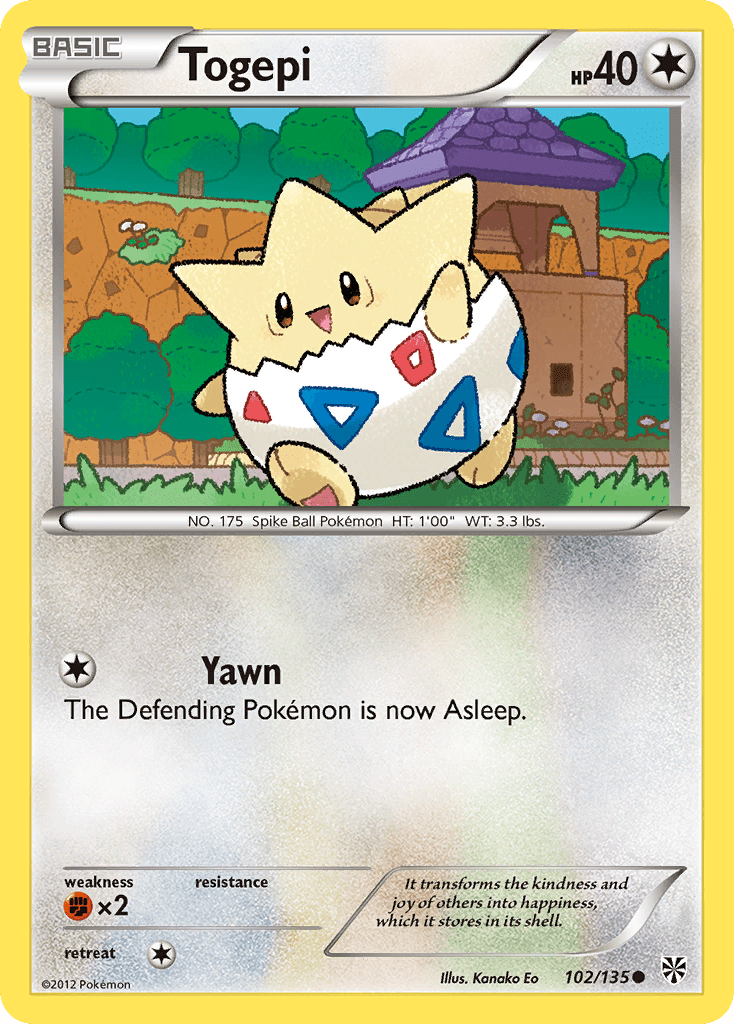 Togepi (102/135) [Black & White: Plasma Storm] Pokemon Single Pokémon  | Multizone: Comics And Games