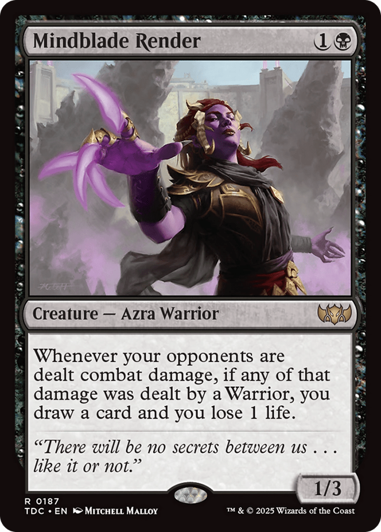 Mindblade Render [Tarkir: Dragonstorm Commander] MTG Single Magic: The Gathering  | Multizone: Comics And Games