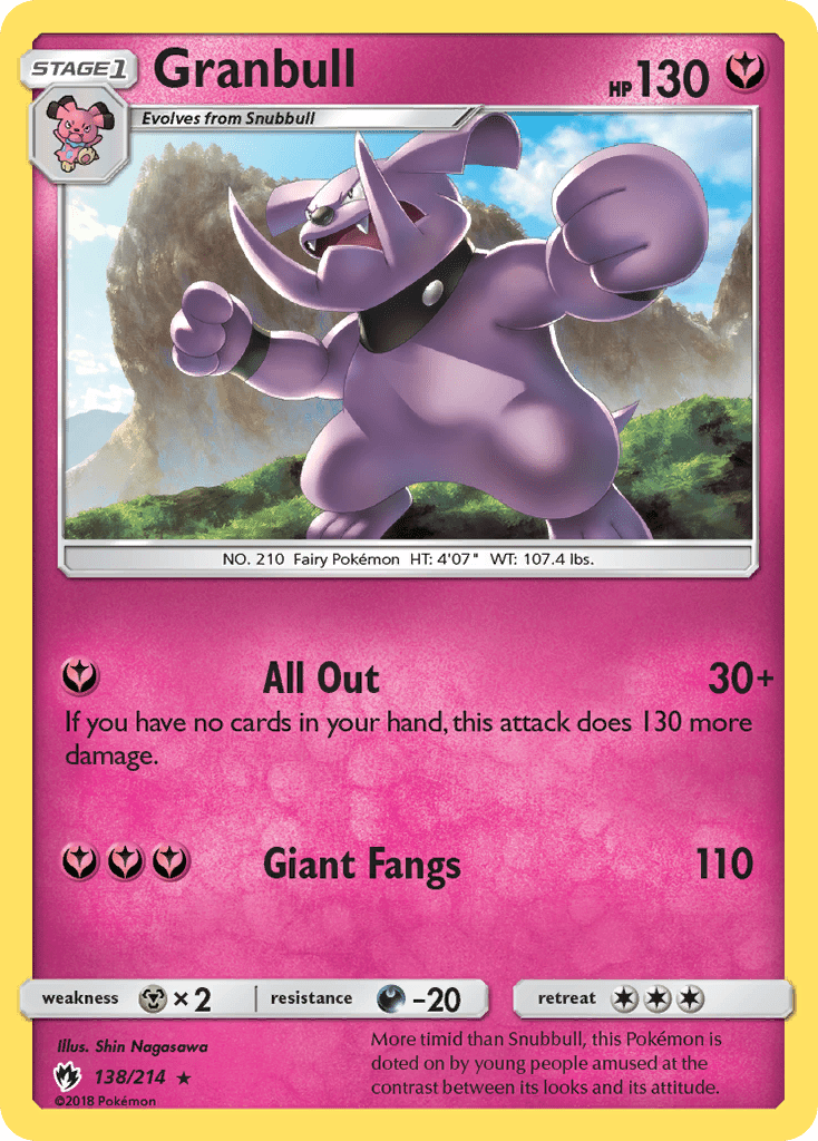 Granbull (138/214) [Sun & Moon: Lost Thunder] Pokemon Single Pokémon  | Multizone: Comics And Games
