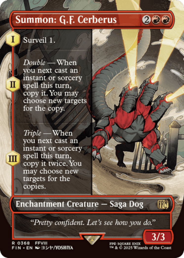 Summon: G.F. Cerberus (Borderless) [FINAL FANTASY] MTG Single Magic: The Gathering  | Multizone: Comics And Games
