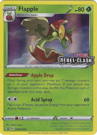 Flapple (SWSH022) (Prerelease Promo) [Sword & Shield: Black Star Promos] Pokemon Single Pokémon  | Multizone: Comics And Games