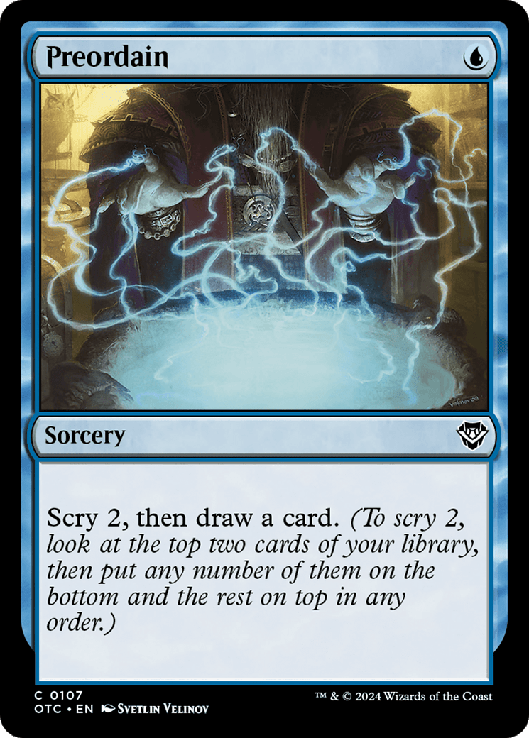 Preordain [Outlaws of Thunder Junction Commander] MTG Single Magic: The Gathering  | Multizone: Comics And Games
