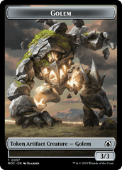 Golem // Blood Double-Sided Token [March of the Machine Commander Tokens] MTG Single Magic: The Gathering  | Multizone: Comics And Games