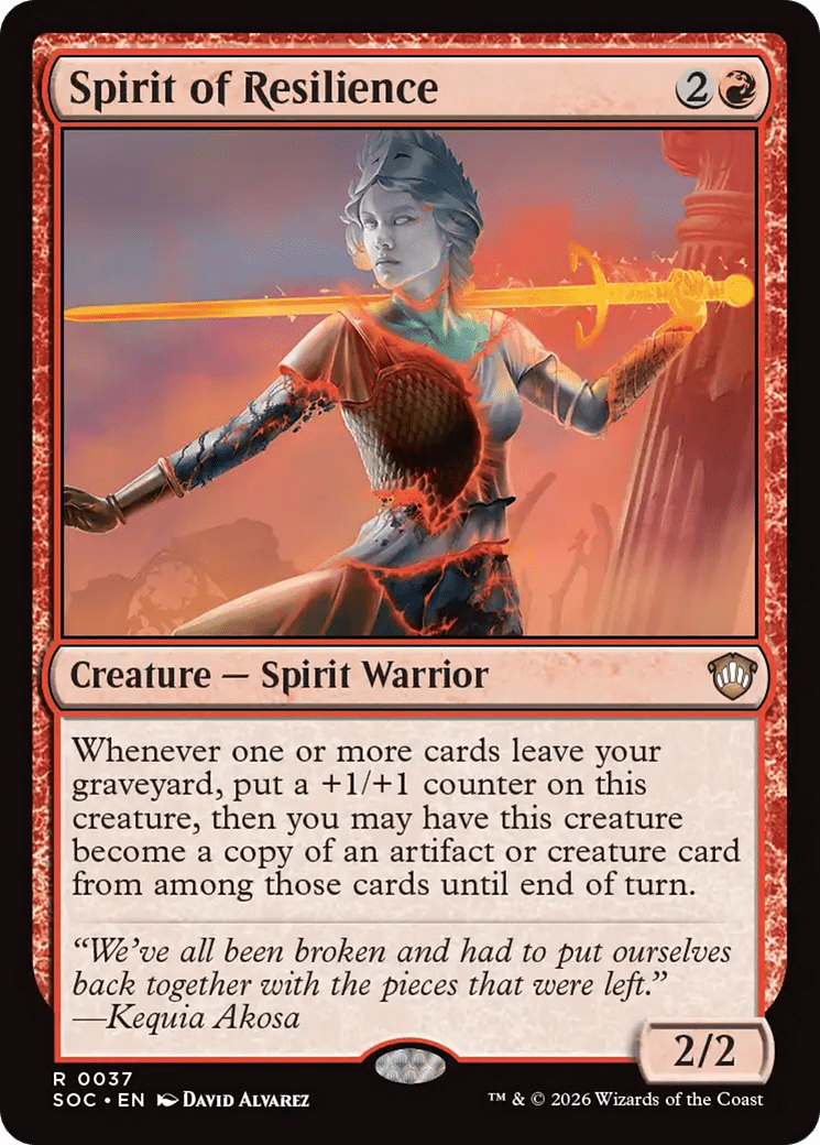Spirit of Resilience [Secrets of Strixhaven Commander] MTG Single Magic: The Gathering  | Multizone: Comics And Games