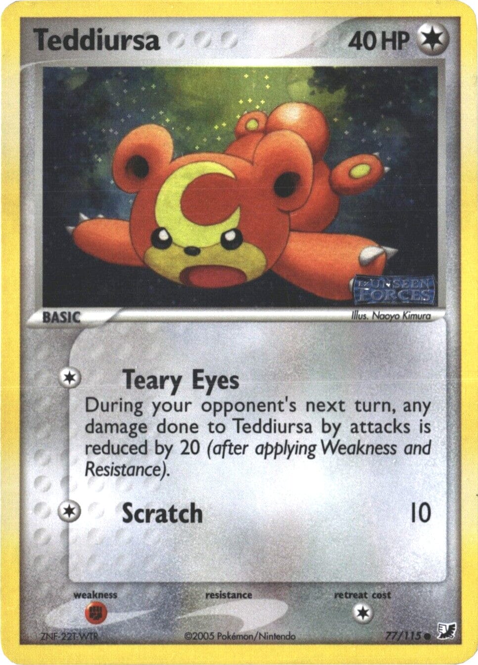 Teddiursa (77/115) (Stamped) [EX: Unseen Forces] Pokemon Single Pokémon  | Multizone: Comics And Games