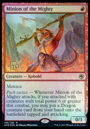 Minion of the Mighty [Dungeons & Dragons: Adventures in the Forgotten Realms Prerelease Promos] MTG Single Magic: The Gathering  | Multizone: Comics And Games