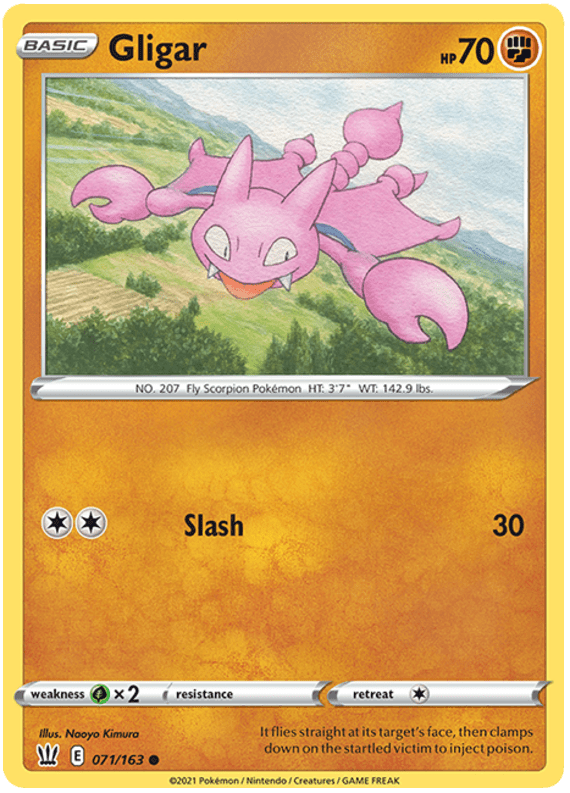 Gligar (071/163) [Sword & Shield: Battle Styles] Pokemon Single Pokémon  | Multizone: Comics And Games