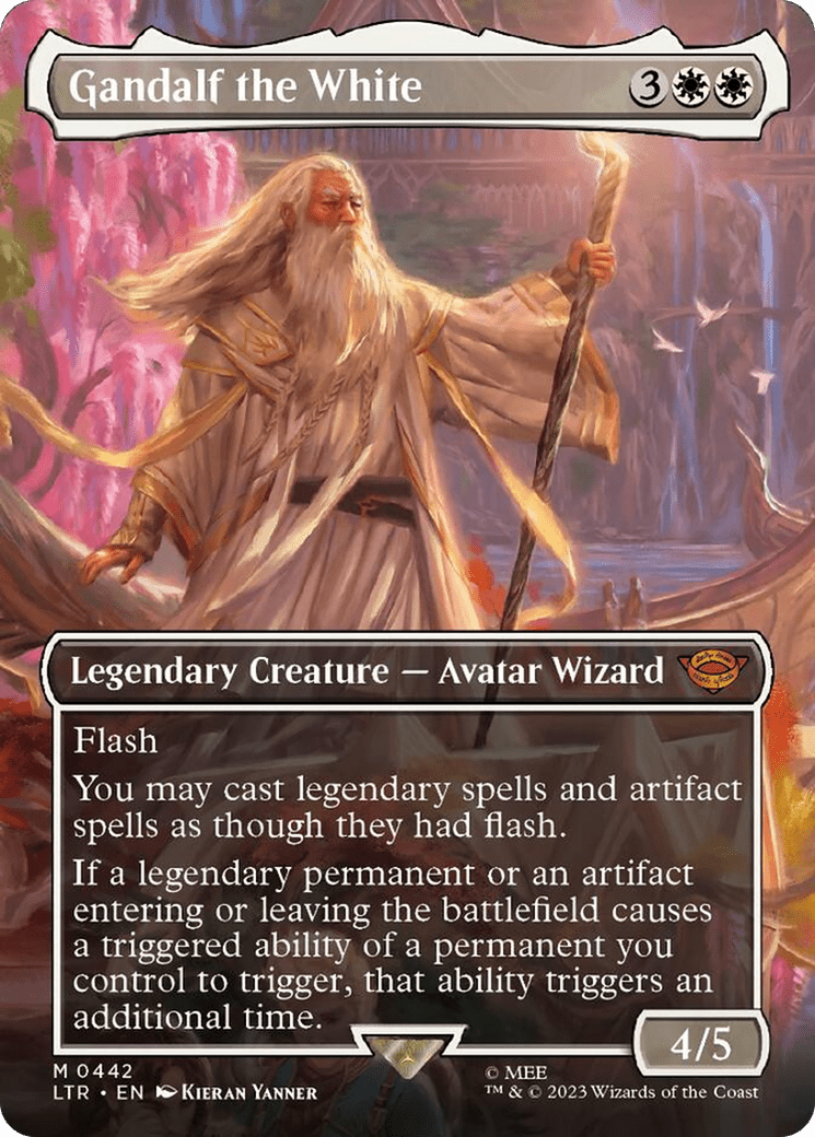 Gandalf the White (Borderless Alternate Art) [The Lord of the Rings: Tales of Middle-Earth] MTG Single Magic: The Gathering  | Multizone: Comics And Games