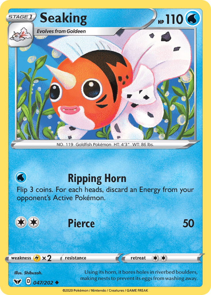 Seaking (047/202) [Sword & Shield: Base Set] Pokemon Single Pokémon  | Multizone: Comics And Games