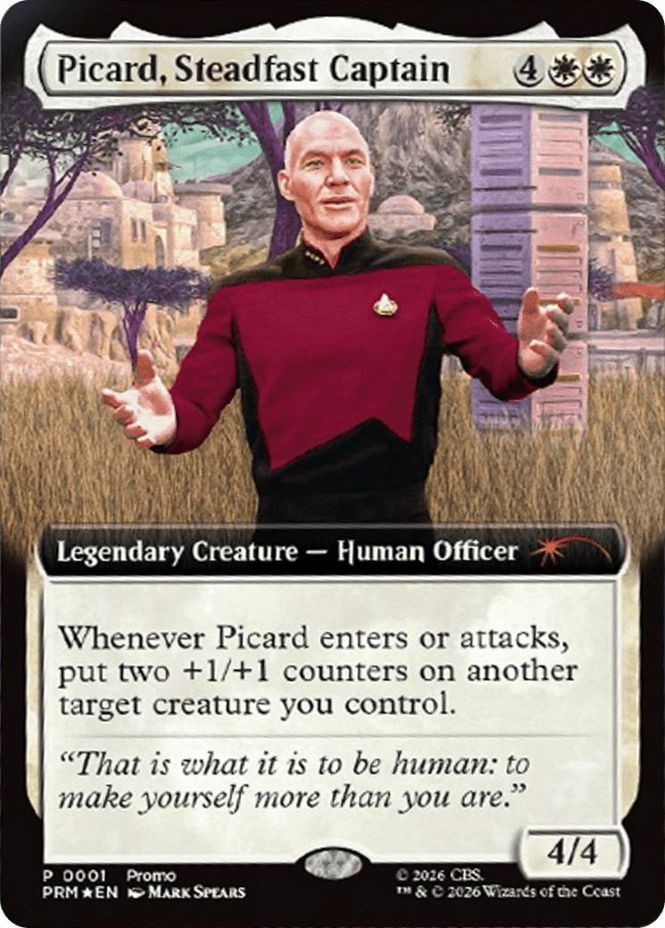 Picard, Steadfast Captain (Extended Art) [Media Promos] MTG Single Magic: The Gathering  | Multizone: Comics And Games