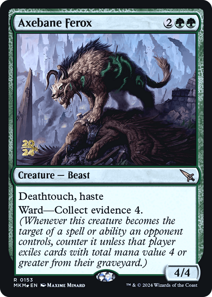 Axebane Ferox [Murders at Karlov Manor Prerelease Promos] MTG Single Magic: The Gathering  | Multizone: Comics And Games