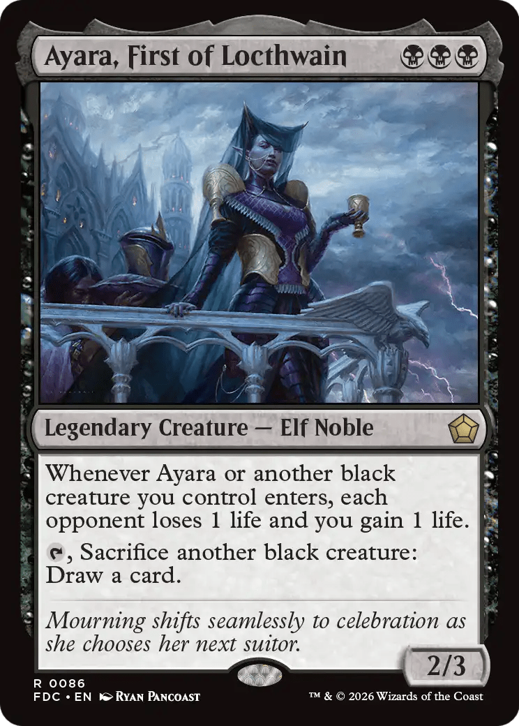 Ayara, First of Locthwain [Foundations Commander] MTG Single Magic: The Gathering  | Multizone: Comics And Games