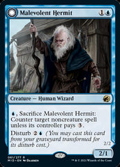 Malevolent Hermit // Benevolent Geist [Innistrad: Midnight Hunt] MTG Single Magic: The Gathering  | Multizone: Comics And Games