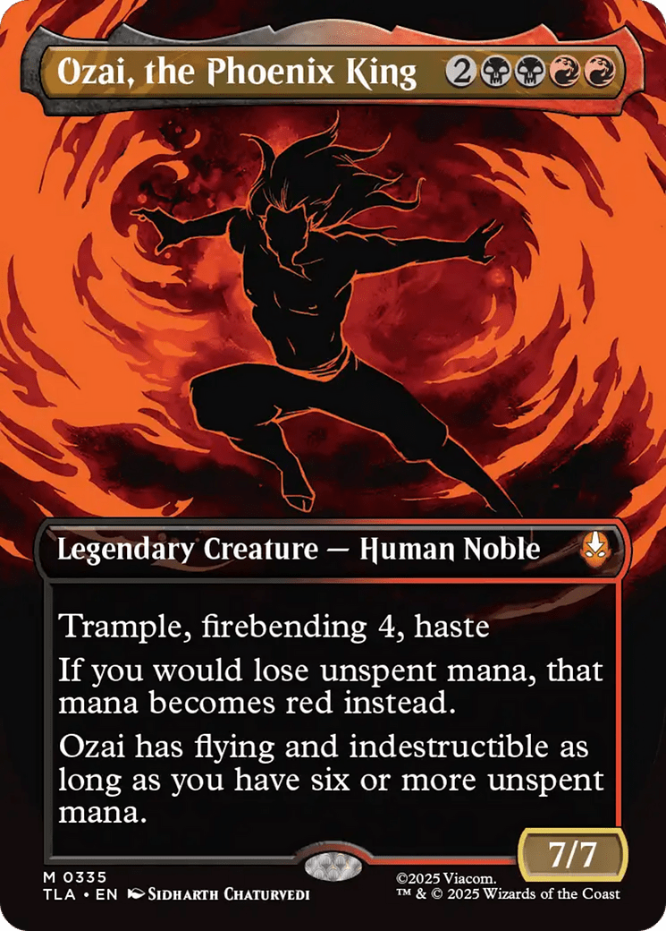 Ozai, the Phoenix King (0335) (Borderless) [Avatar: The Last Airbender] MTG Single Magic: The Gathering  | Multizone: Comics And Games