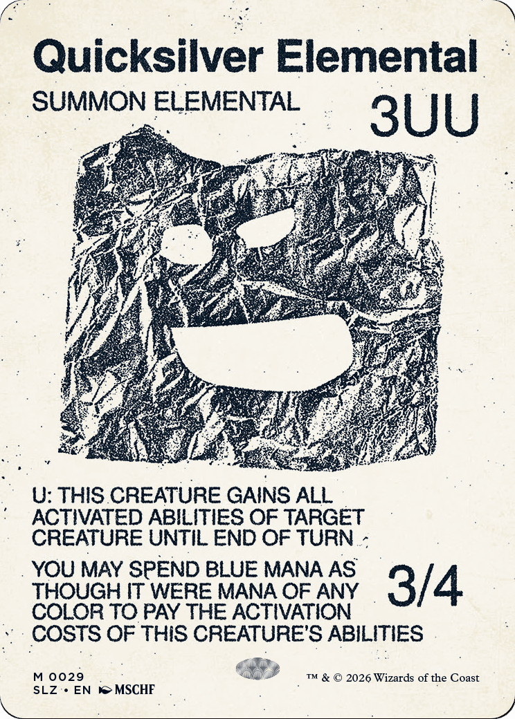 Quicksilver Elemental (0029) [Secret Lair x MSCHF: The Zeta Set] MTG Single Magic: The Gathering  | Multizone: Comics And Games