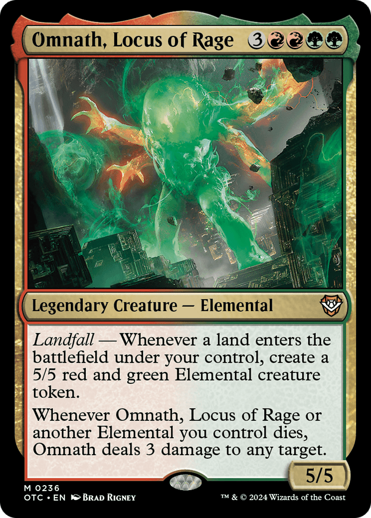 Omnath, Locus of Rage [Outlaws of Thunder Junction Commander] MTG Single Magic: The Gathering  | Multizone: Comics And Games