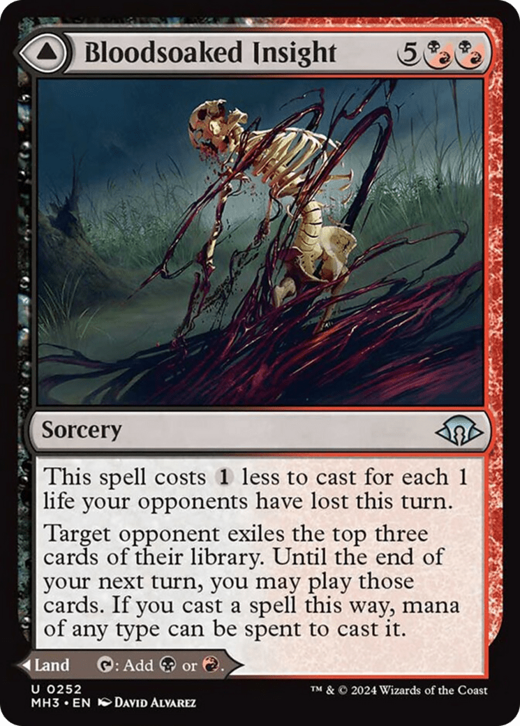 Bloodsoaked Insight // Sanguine Morass [Modern Horizons 3] MTG Single Magic: The Gathering  | Multizone: Comics And Games