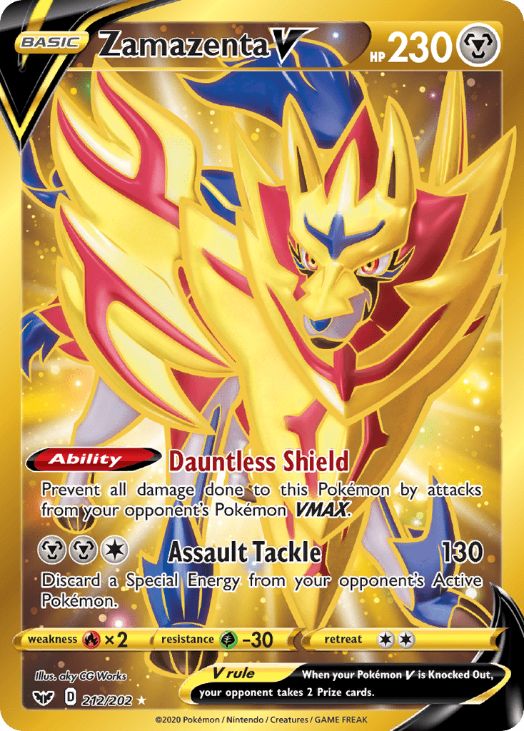 Zamazenta V (212/202) [Sword & Shield: Base Set] Pokemon Single Pokémon  | Multizone: Comics And Games