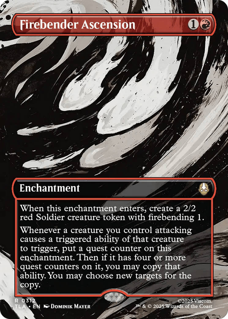 Firebender Ascension (Borderless) [Avatar: The Last Airbender] MTG Single Magic: The Gathering  | Multizone: Comics And Games