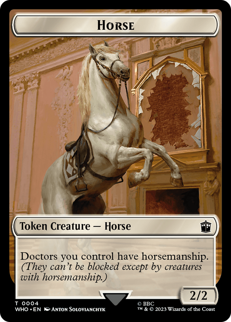 Horse // Clue (0022) Double-Sided Token [Doctor Who Tokens] MTG Single Magic: The Gathering  | Multizone: Comics And Games