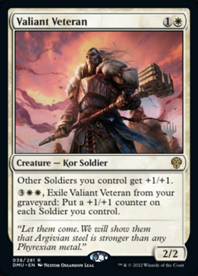 Valiant Veteran (Promo Pack) [Dominaria United Promos] MTG Single Magic: The Gathering  | Multizone: Comics And Games