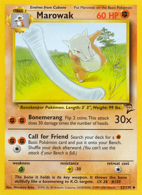 Marowak (52/130) [Base Set 2] Pokemon Single Pokémon  | Multizone: Comics And Games