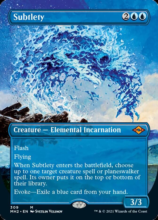 Subtlety (Borderless Alternate Art) [Modern Horizons 2] MTG Single Magic: The Gathering  | Multizone: Comics And Games