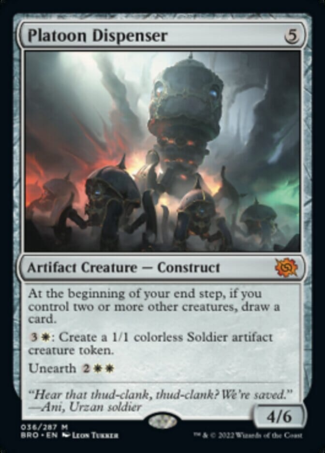 Platoon Dispenser (Promo Pack) [The Brothers' War Promos] MTG Single Magic: The Gathering  | Multizone: Comics And Games