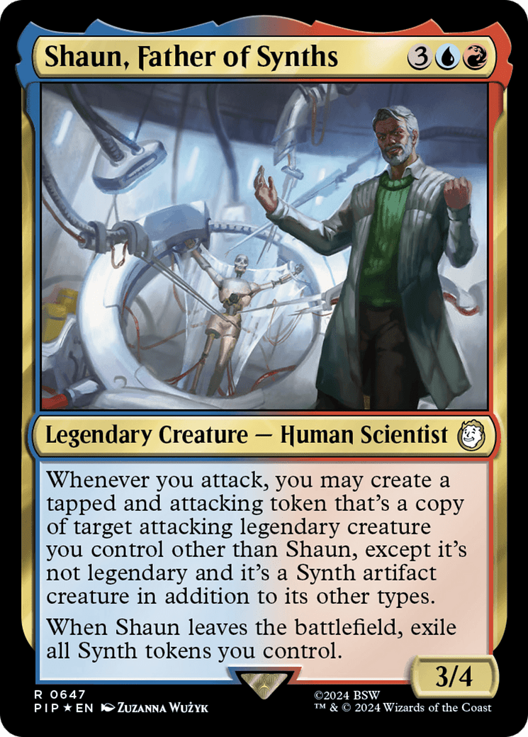 Shaun, Father of Synths (Surge Foil) [Fallout] MTG Single Magic: The Gathering  | Multizone: Comics And Games