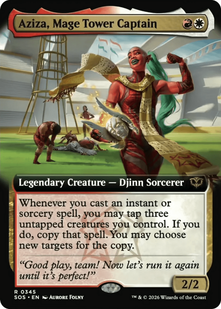 Aziza, Mage Tower Captain (Extended Art) [Secrets of Strixhaven] MTG Single Magic: The Gathering  | Multizone: Comics And Games