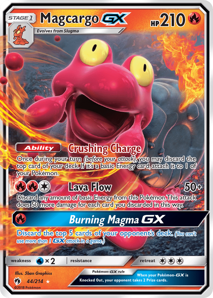Magcargo GX (44/214) [Sun & Moon: Lost Thunder] Pokemon Single Pokémon  | Multizone: Comics And Games